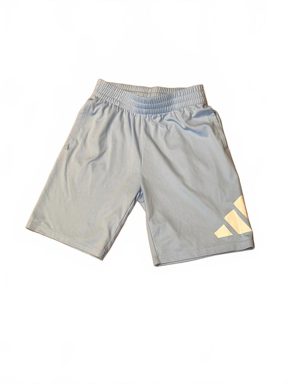 adidas Big Kids Medium 10/12 Essential Performance Shorts light blue sports EUC